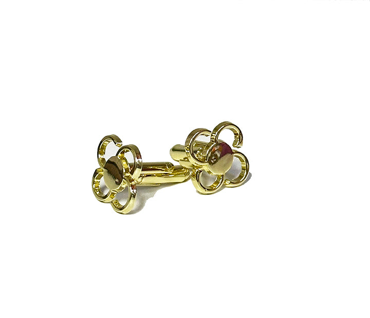 Clover Cufflinks Gold